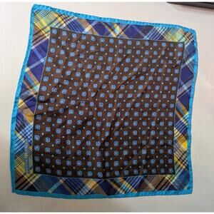 Peter Millar Luxury Pocket Scarf Medallion Tarten Silk Italy (943)